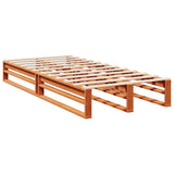 Bookcase Bed without Mattress Wax Brown 90x190cm Solid Wood Pine 3324522