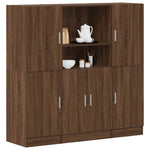 ZNTS 3 Piece Kitchen Cabinet Set Brown Oak Engineered Wood 3324157