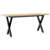 Coffee Table X-Frame 110x40x45.5 cm Solid Wood Pine and Steel 3282755