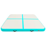 Inflatable Gymnastics Mat with Pump 200x200x10 cm PVC Green 92696