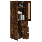 Highboard Smoked Oak 69.5x34x180 cm Engineered Wood 3199790