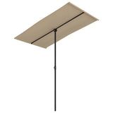 Garden Parasol with Aluminium Pole 180x110 cm Taupe 47331