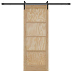Sliding Door Manual Brown 78 x 202 cm Solid pine wood 3333806