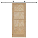 Sliding Door Manual Brown 78 x 202 cm Solid pine wood 3333806