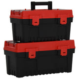 2 Piece Tool Box Set Black and Red Polypropylene 152103