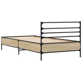 Bed Frame without Mattress Sonoma Oak 75x190 cm Small Single 845623