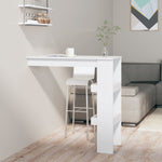 ZNTS Wall Bar Table White 102x45x103.5 cm Engineered Wood 811781