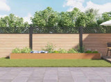 Garden Raised Bed Light Brown 390 x 50 x 36 cm Galvanised Steel 42017346