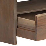 Coffee Table Solid Acacia Wood Live Edges 90x50x40 cm Grey 246127