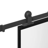 Sliding Door with Hardware Set 76x205 cm Tempered Glass&Aluminium 3333007