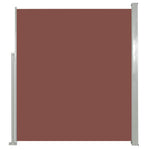 Patio Retractable Side Awning 100x500 cm Brown 48387