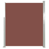 Patio Retractable Side Awning 100x500 cm Brown 48387