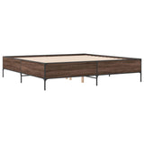 Bed Frame without Mattress Brown Oak 180x200 cm Super King 3279786