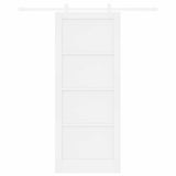 Sliding Door 86 x 211 cm Engineered Wood White 3450156