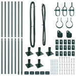 Fence Posts Manual 7 pcs Green 32mm 160 cm Galvanised steel 42004294