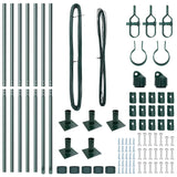 Fence Posts Manual 7 pcs Green 32mm 160 cm Galvanised steel 42004294