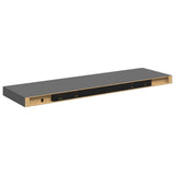323795 Floating Wall Shelves 4 pcs High Gloss Grey 80x23,5x3,8 cm MDF