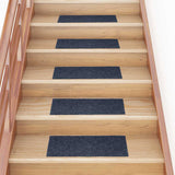 Stair Mats Self-adhesive 30 pcs 60x25 cm Grey Blue Rectangular 3365708