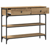 Console Table Artisan Oak 100 x 25 x 75 cm Engineered Wood 863512