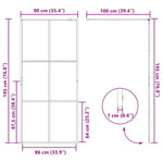Walk-in Shower Wall with Clear ESG Glass 90x195 cm Black 151024
