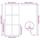 Walk-in Shower Wall with Clear ESG Glass 90x195 cm Black 151024