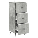 Drawer Cabinet Concrete Grey 33 x 34.5 x 90 cm Engineered Wood 895538