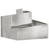 Garden Planter Silver 60 x 60 x 50 cm Galvanised Steel 873576