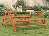 Picnic Table with Benches Solid Wood Fir 2-in-1 Convertible 4008992