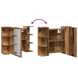 Bathroom Mirror Cabinet Old Wood 80x20.5x64 cm Engineered Wood 856036