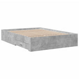 Bed Frame with Drawers without Mattress Concrete Grey 140x190 cm 3280401