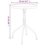 ZNTS 3 Piece Garden Dining Set Black Steel 3203727