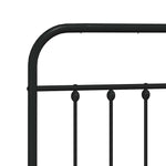 Metal Bed Frame without Mattress with Footboard Black 183x213cm 352601