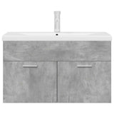 Bathroom Sink Cabinet with Built-in Basin and Faucet Concrete Grey 3324890