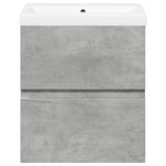 ZNTS 2 Piece Bathroom Furniture Set Concrete Grey Engineered Wood 3324907