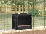 Rabbit Feeder Black 33.5 x 25.5 x 45.5 cm Cold-Rolled Steel 874591