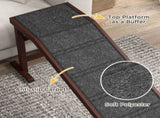 Pet Ramp for Dogs Cats Non-Slip Carpet Top Platform - Brown & Grey T3398P376468