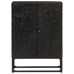 Sideboard Black 55x30x76 cm Solid Wood Mango and Iron 372005