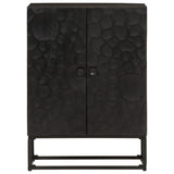 Sideboard Black 55x30x76 cm Solid Wood Mango and Iron 372005
