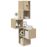 Wall Corner Shelf Sonoma Oak 48 x 48 x 120 cm Engineered Wood 8012230