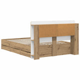 Bed Frame with Storage and Headboard Artisan Oak 150 x 200 cm 3445807