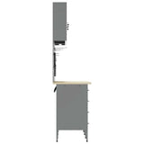 Work Cabinet with Drawer 8 pcs Red Engineered Wood and Steel 3321435