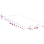 Mattress Pad White 90 x 200 cm Gel Memory Foam 4106278