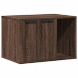 Cat Litter Box Enclosure Brown Oak 60x40x40 cm Engineered Wood 857730