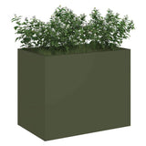 Garden Planter Olive green 50 x 32 x 40 cm Cold-rolled Steel 876353