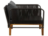 Garden Chair with Cushions Solid Acacia Wood & Rope Natural 42022074