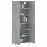 Highboard Concrete Grey 69,5x34x180 cm Engineered Wood 3195663
