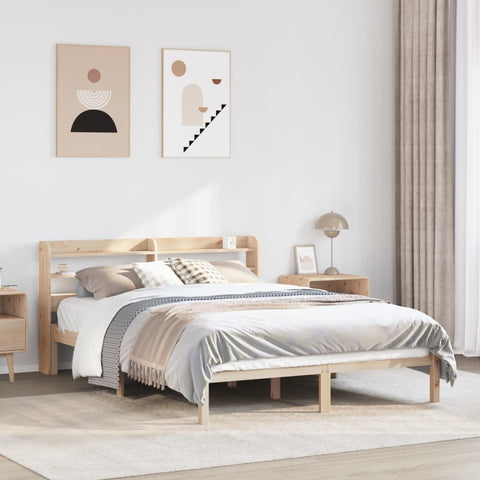 Bed Frame without Mattress 150x200 cm King Size Solid Wood Pine 3306543