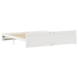 Bed Frame without Mattress White 180x200 cm Super King Solid Wood Pine 3301695