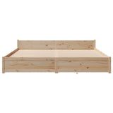 Bed Frame without Mattress 200x200 cm Solid Wood Pine 3301696