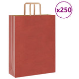 Paper Bags 250 pcs with Handles Red 32x12x42 cm 4101984